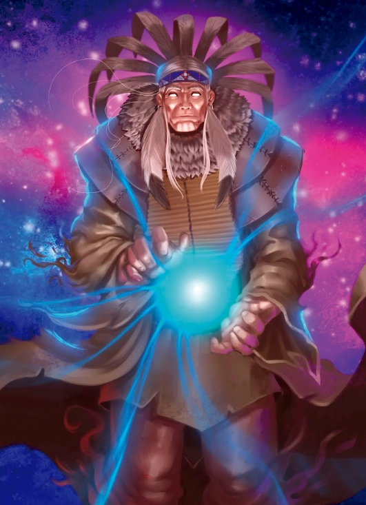 Ilustración de la baraja Chamán Thamatar
